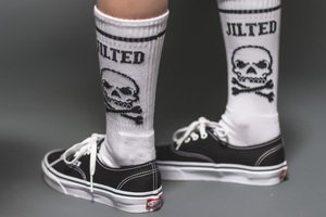 Image of DEATH SQUAD SOCKS - WHITE (X2)