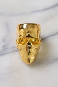 Image of DEATH SKULL RING - GOLD (USA SIZE 9)
