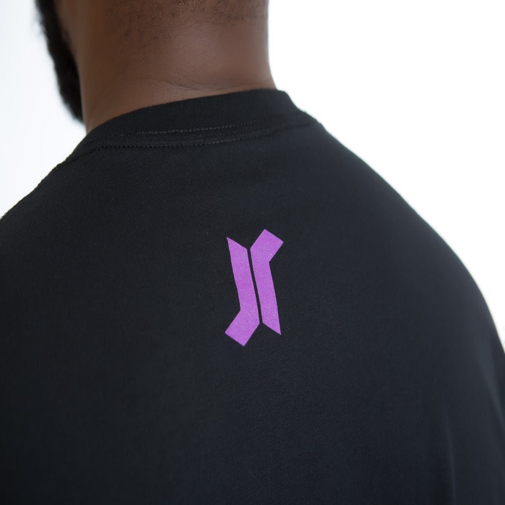Image of KEYS OPEN DOORS TEE (BLACK/PURPLE)