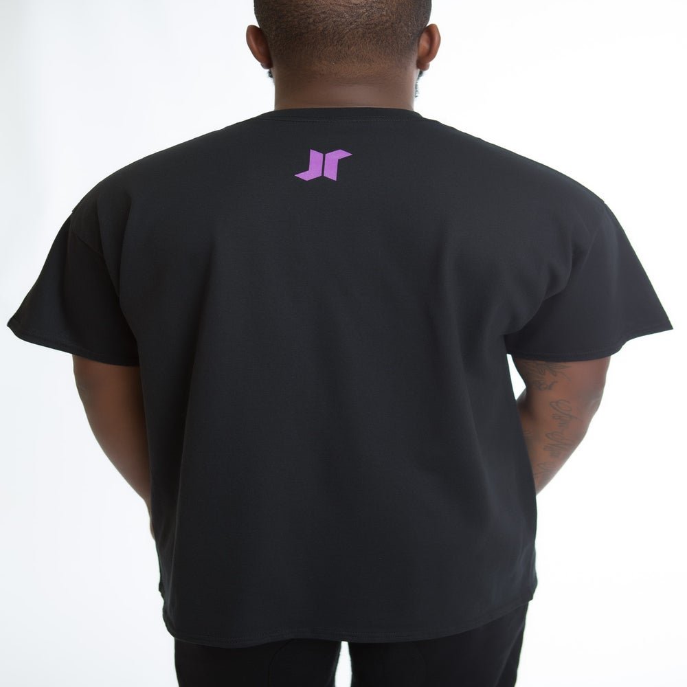 Image of KEYS OPEN DOORS TEE (BLACK/PURPLE)