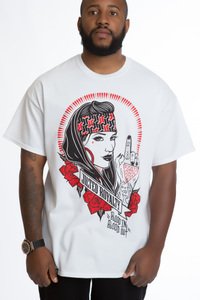 Image of BOUND BY BLOOD TEE (WHITE/RED)