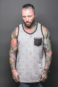 Image of GEO GREY POCKET VEST