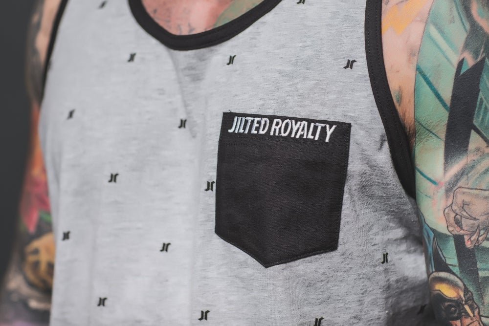 Image of GEO GREY POCKET VEST