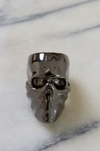 Image of DEATH SKULL RING (USA SIZE 9) - GUN METAL GREY