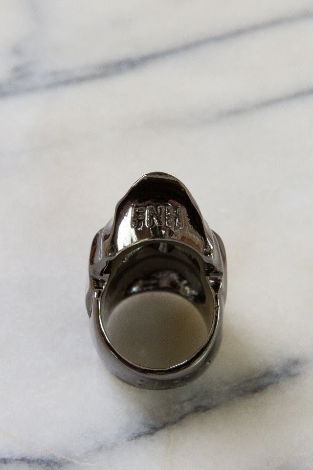 Image of DEATH SKULL RING (USA SIZE 9) - GUN METAL GREY