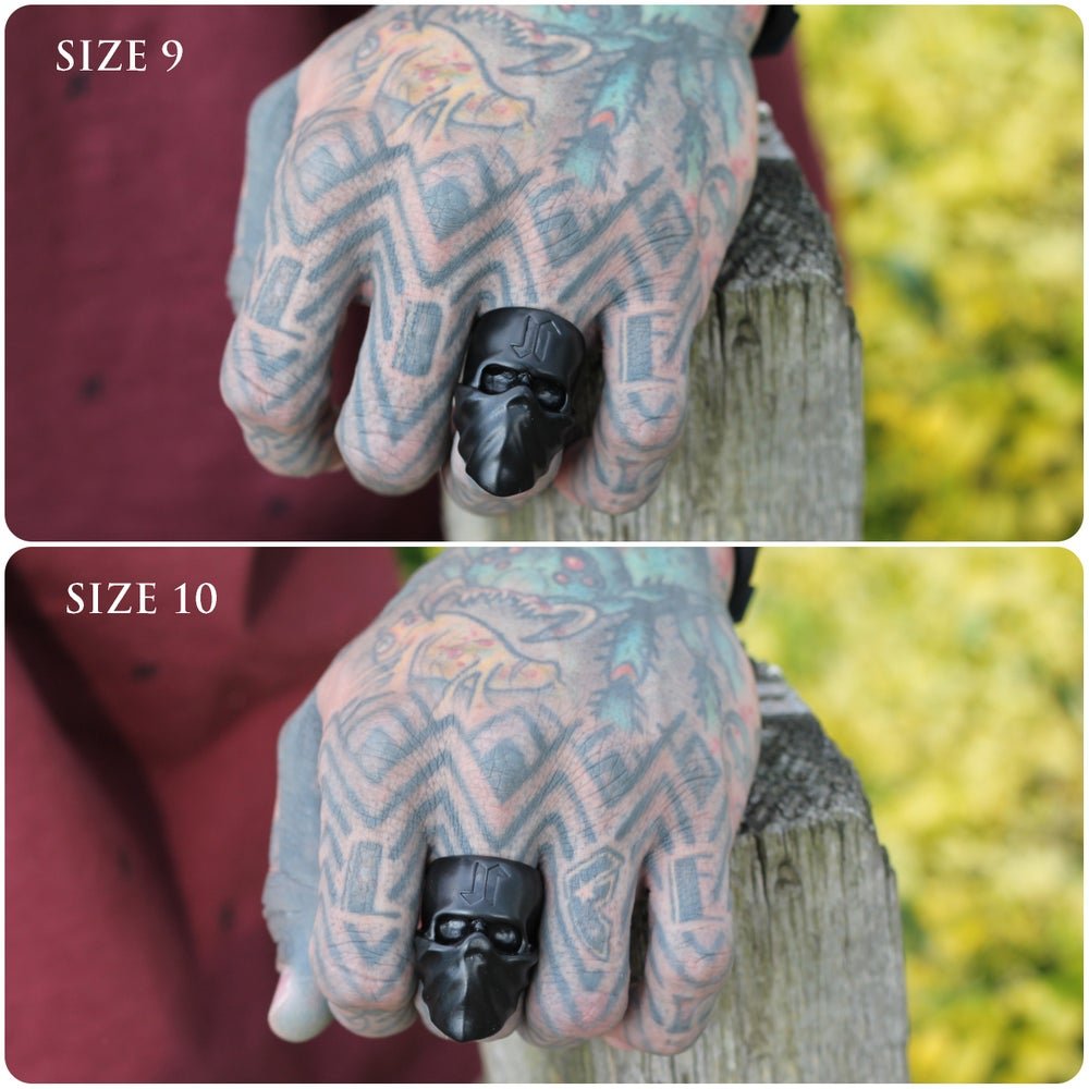 Image of DEATH SKULL RING (USA SIZE 9) - GUN METAL GREY