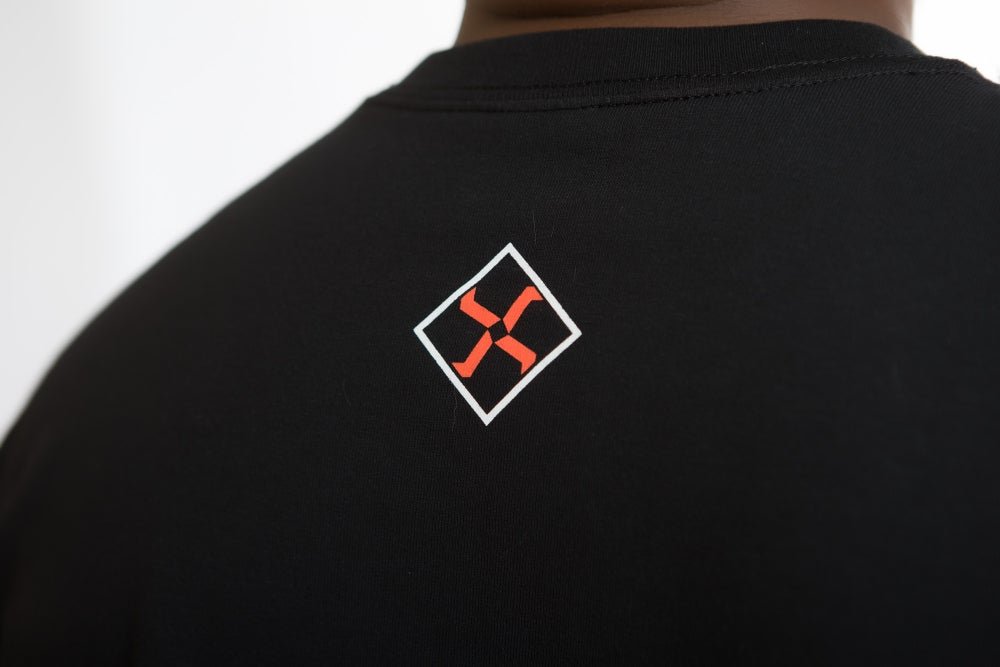 Image of DEATH STAR TEE (BLACK/ORANGE)