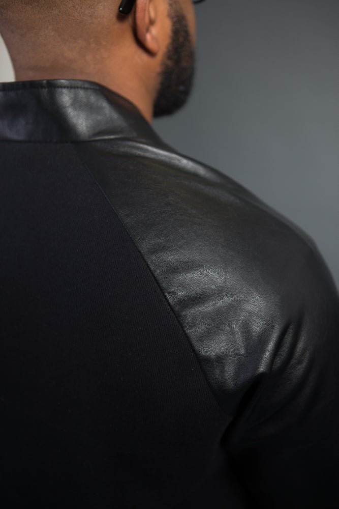 Image of David Leather Cardigan